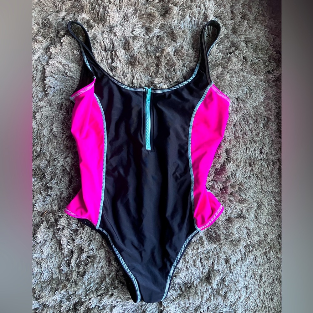 Fabletics swimsuit with sexy zip detail NWOT